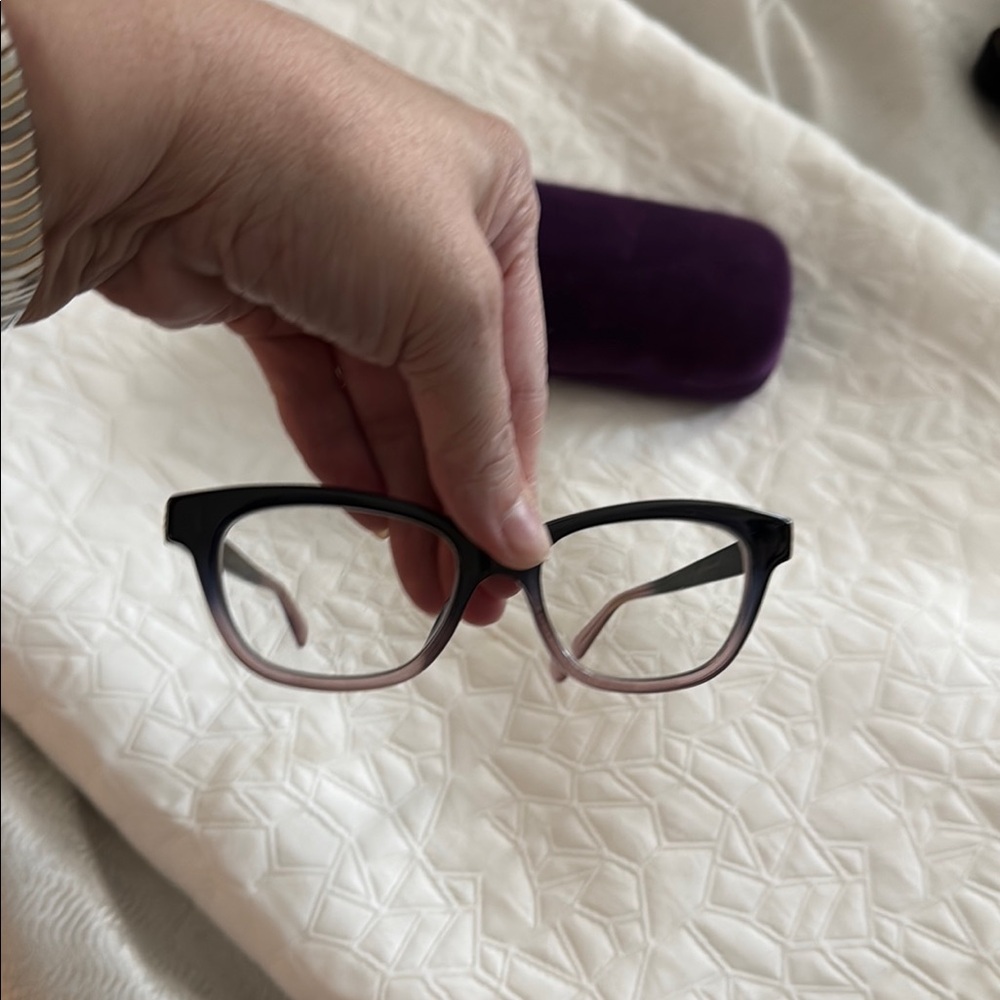 Gucci Ombré Black Purple Glasses with Case Authentic - Picture 5 of 9